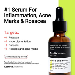 Azelaic Acid serum for rosacea, hyperpigmentation, dullness & acne marks