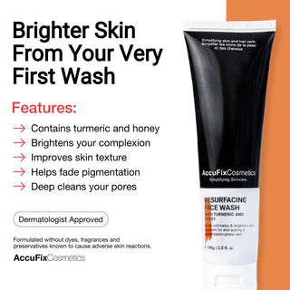 Best Resurfacing facewash for brighter skin | AccuFix Cosmetics